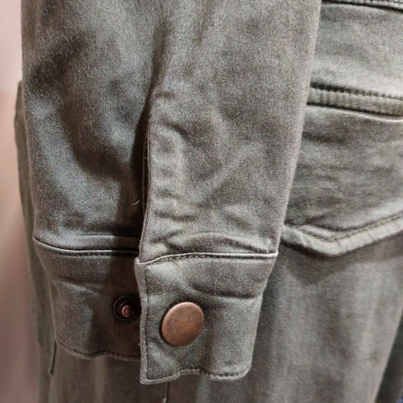 💥EDGY CHIC💥TENZ CVLT CONVERTIBLE SLEEVE ZIP-UP UTILITY JUMPSUIT in ARMY GREEN - Picture 13 of 16